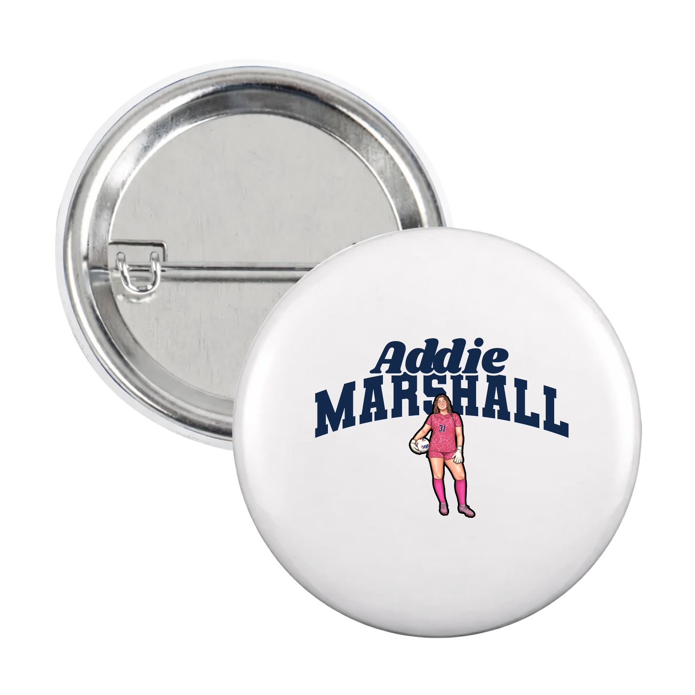 Game Day Button — Signature Arch in White