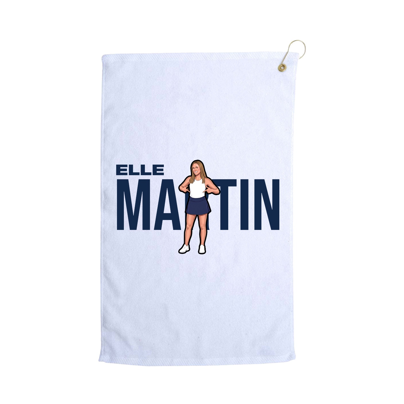 Golf Towel — Player Name in White