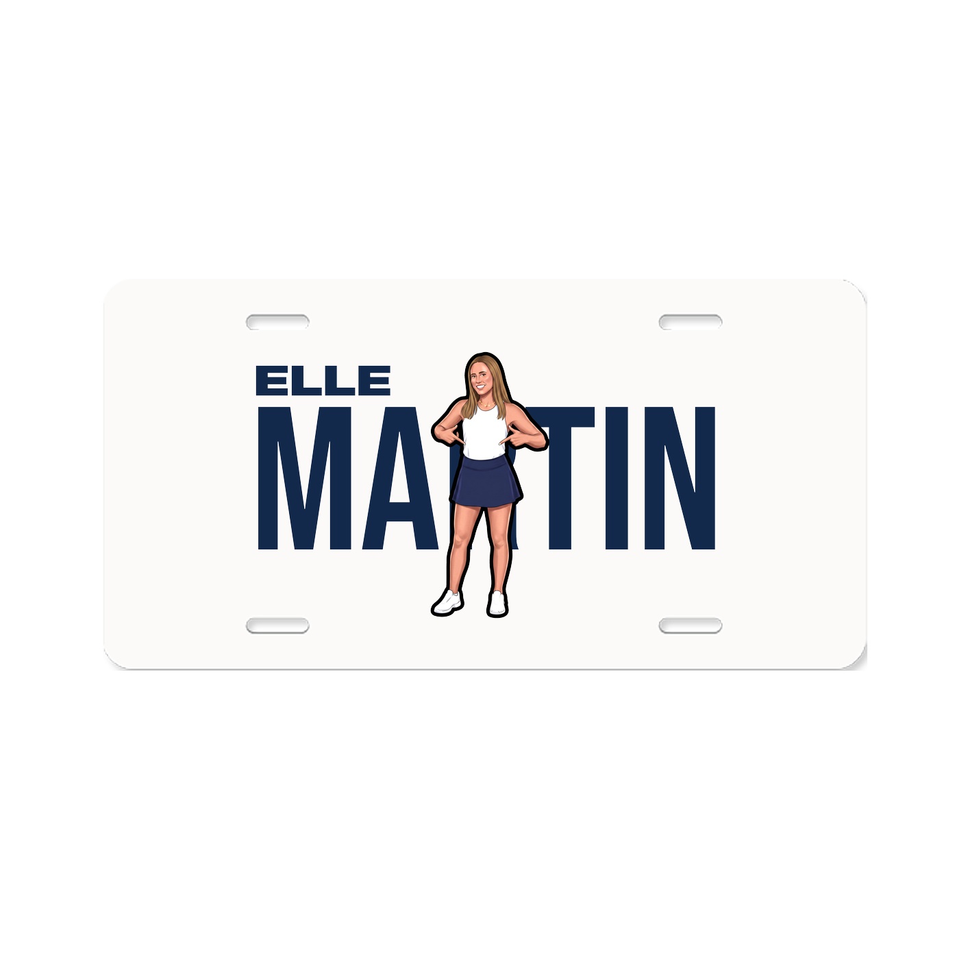 License Plate — Player Name in Classic