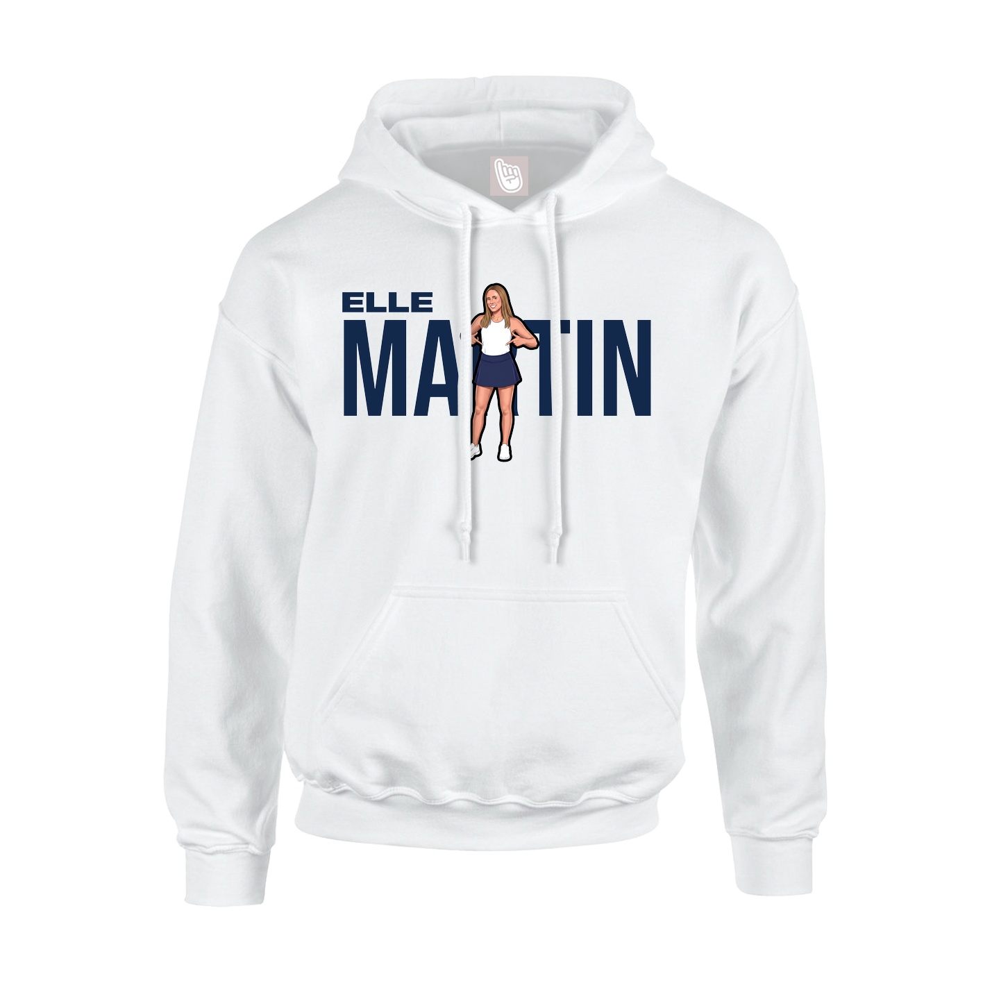 Youth Hoodie — Player Name in White