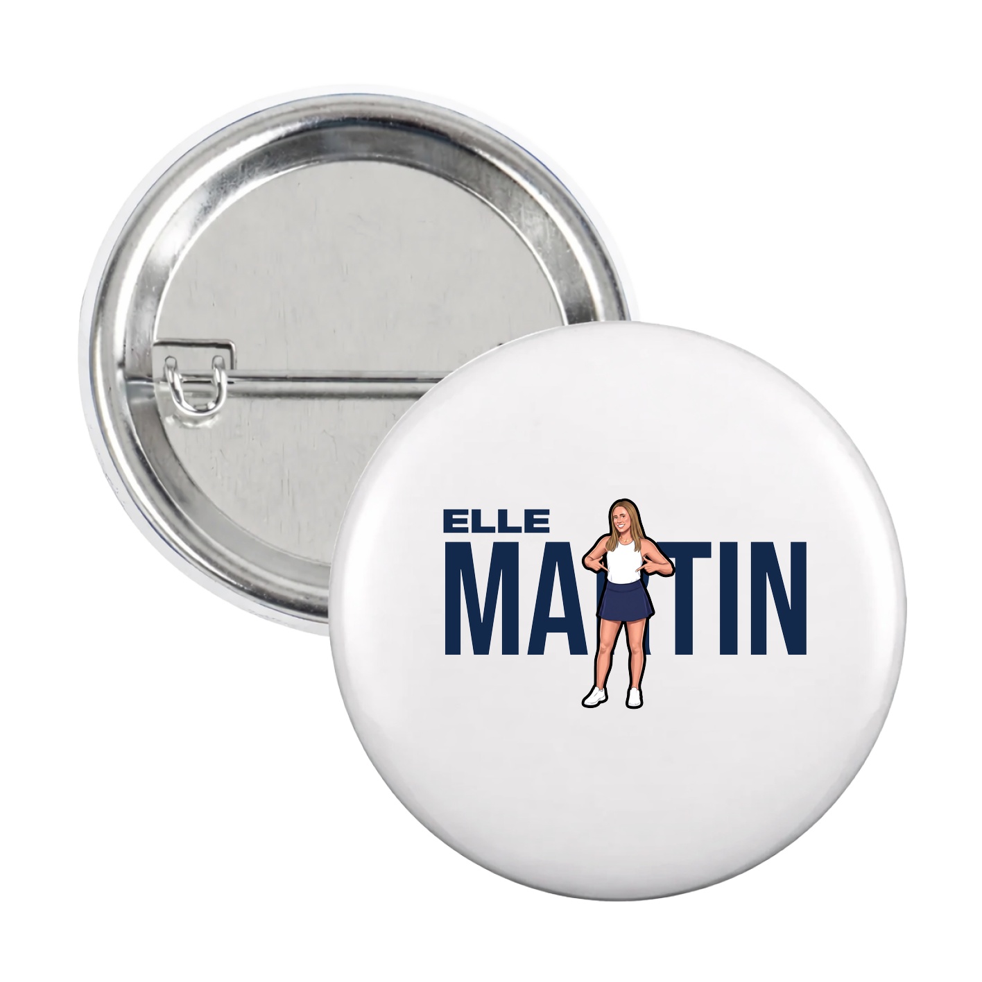 Game Day Button — Player Name in White