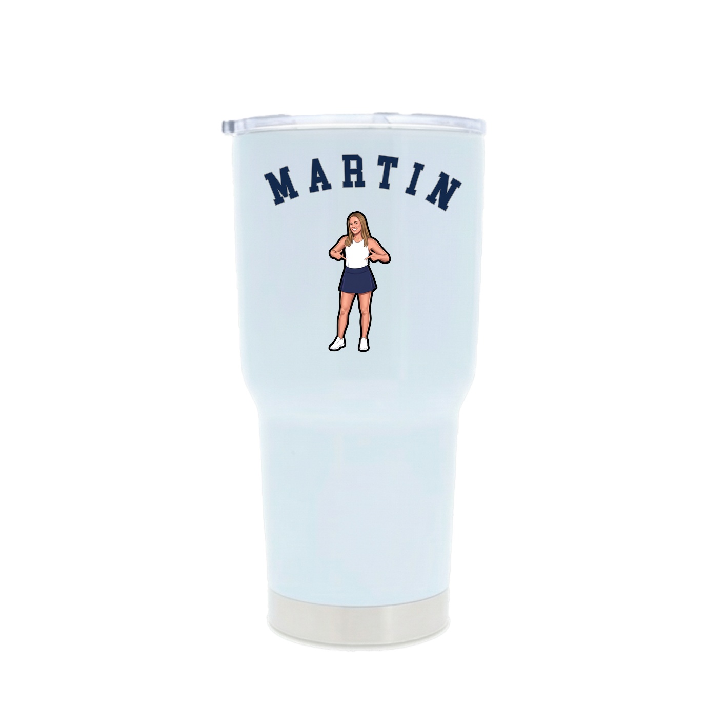 30oz Stainless Steel Tumbler — Shirsey Arch in White