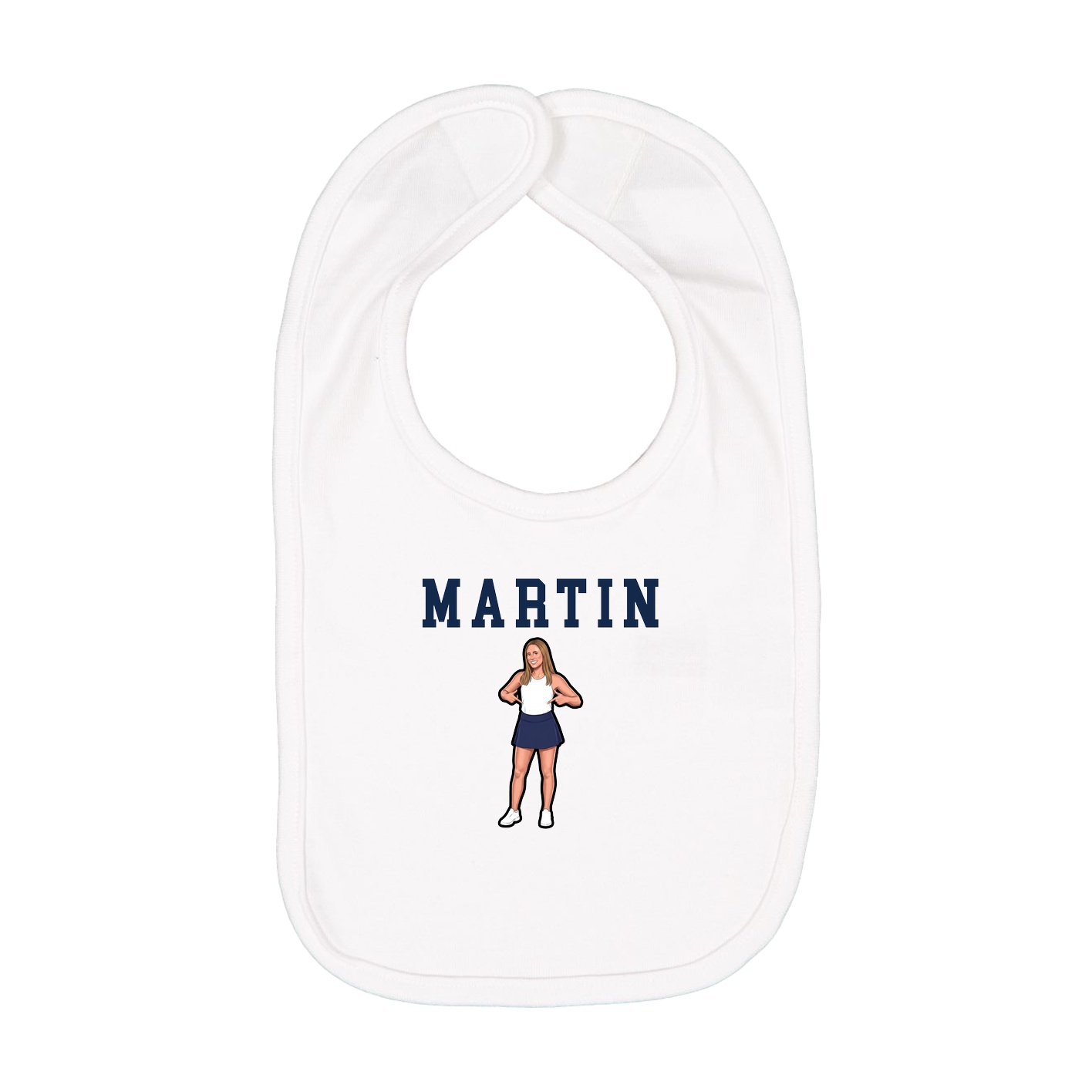 Infant Bib — Shirsey in White