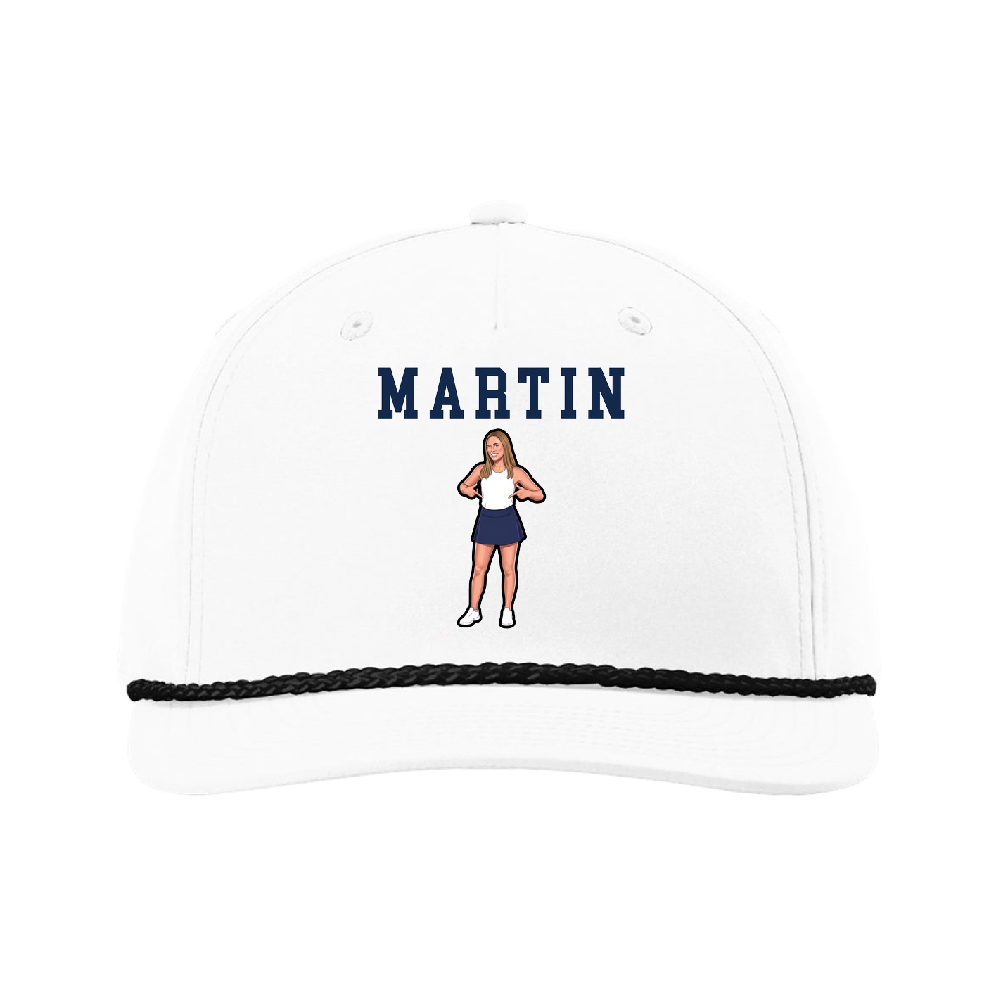 Five-Panel Classic Rope Cap — Shirsey in White