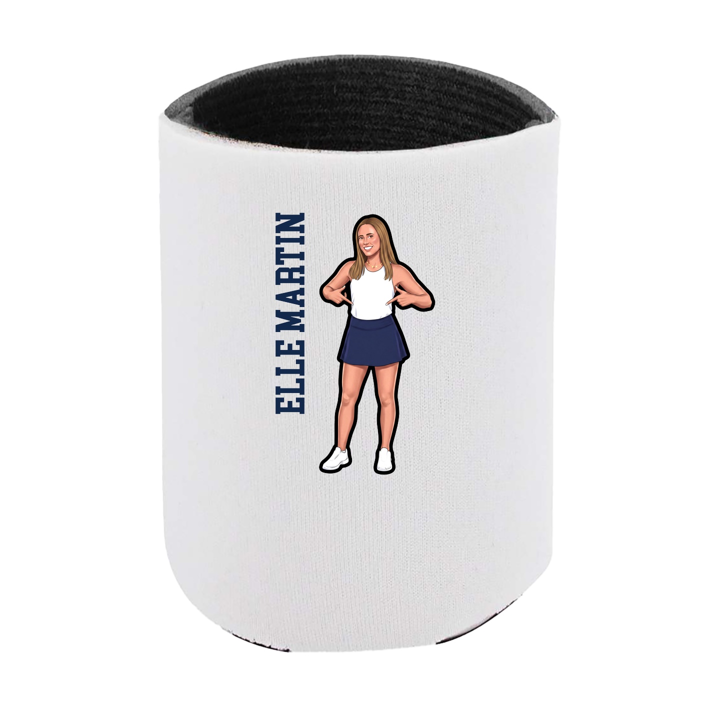 Can Holder — Name Vertical in White