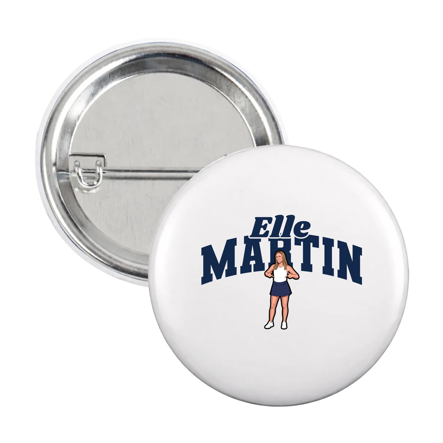 Game Day Button — Signature Arch in White