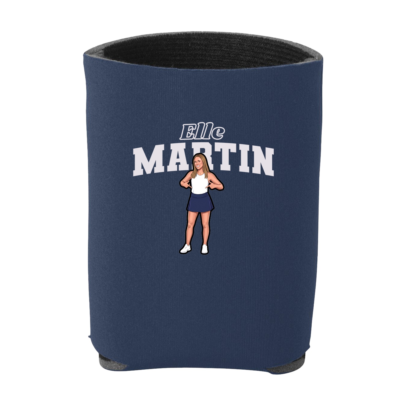 Can Holder — Name Arch in Navy