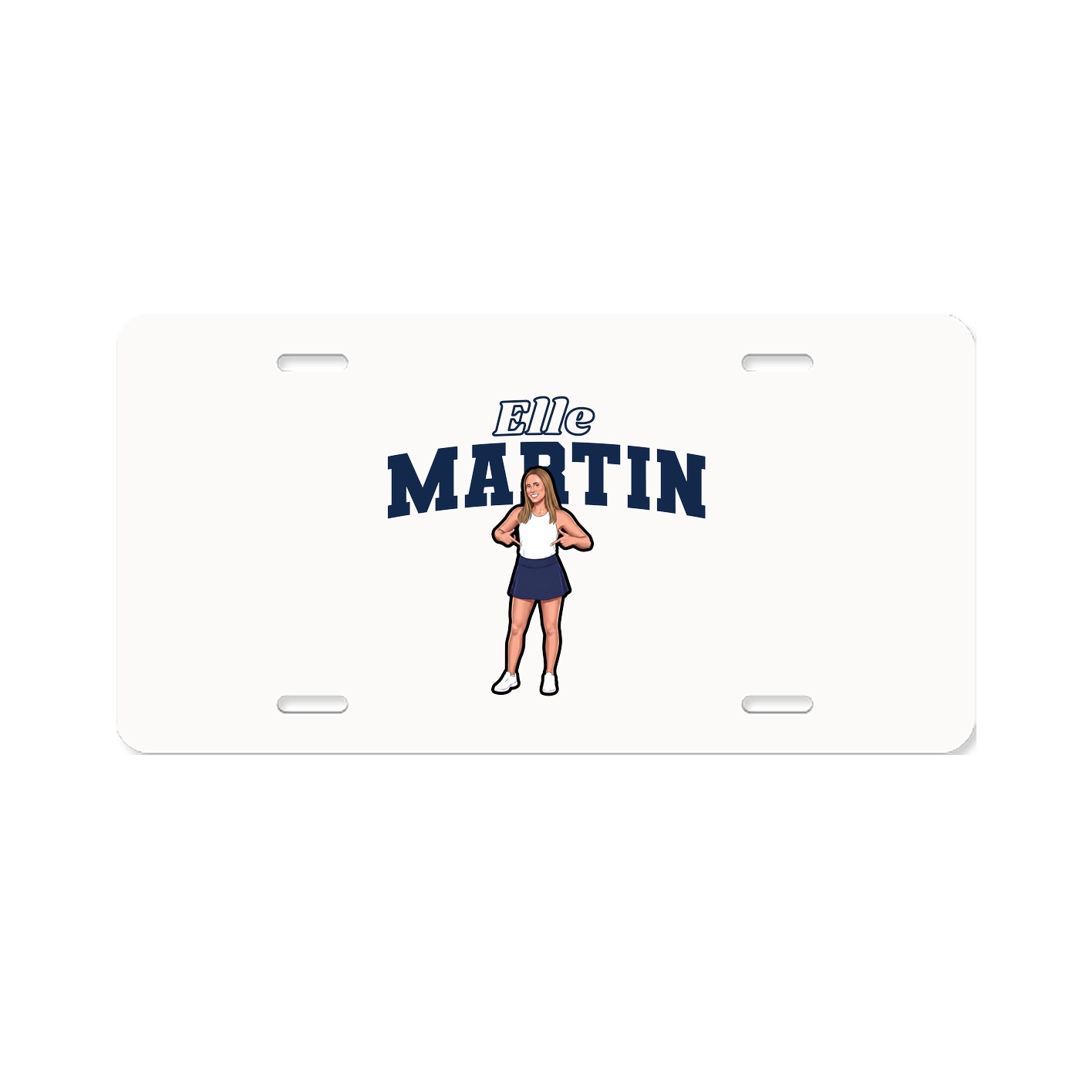 License Plate — Name Arch in Classic