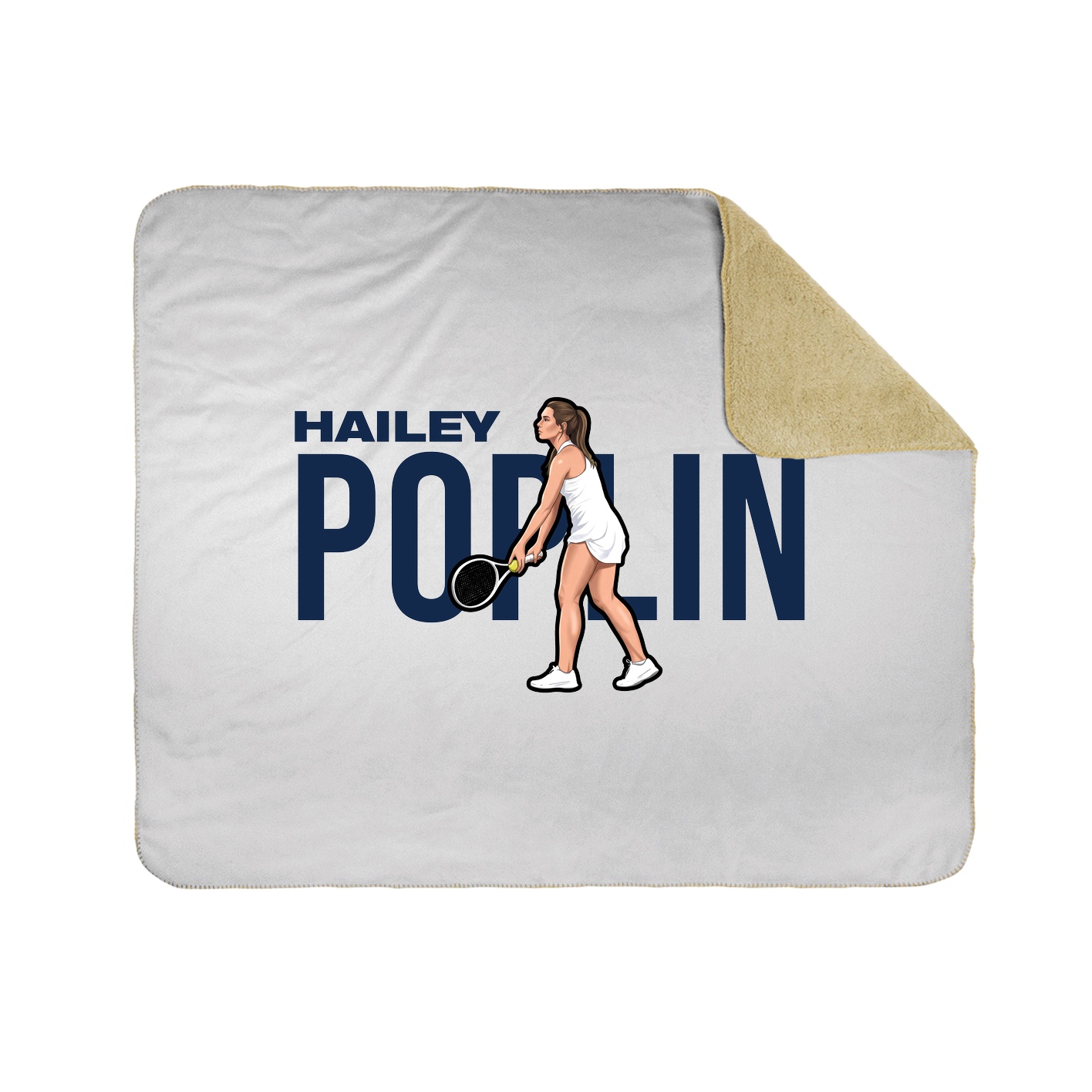 Throw Blanket — Player Name in White