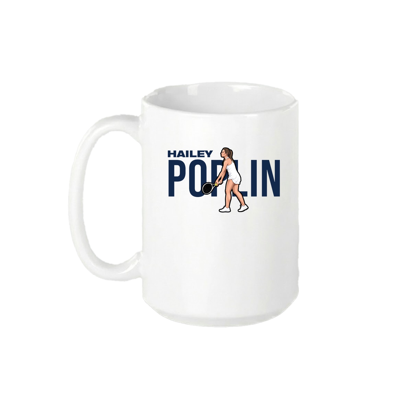 15oz Coffee Mug — Player Name in White