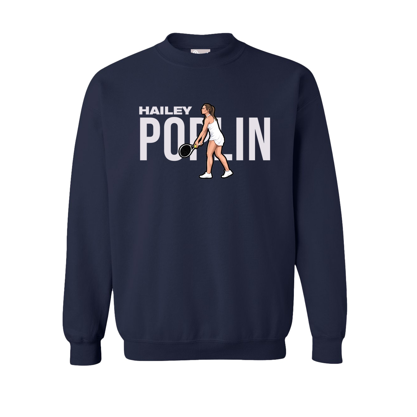 Fleece Crew — Player Name in Navy
