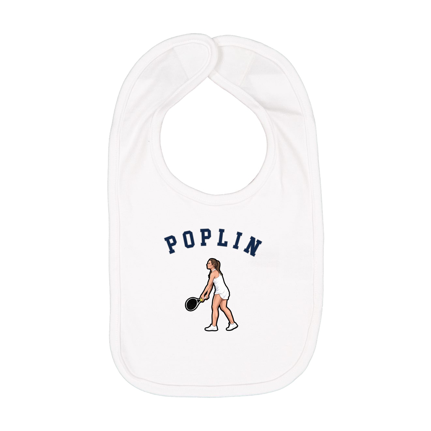 Infant Bib — Shirsey Arch in White