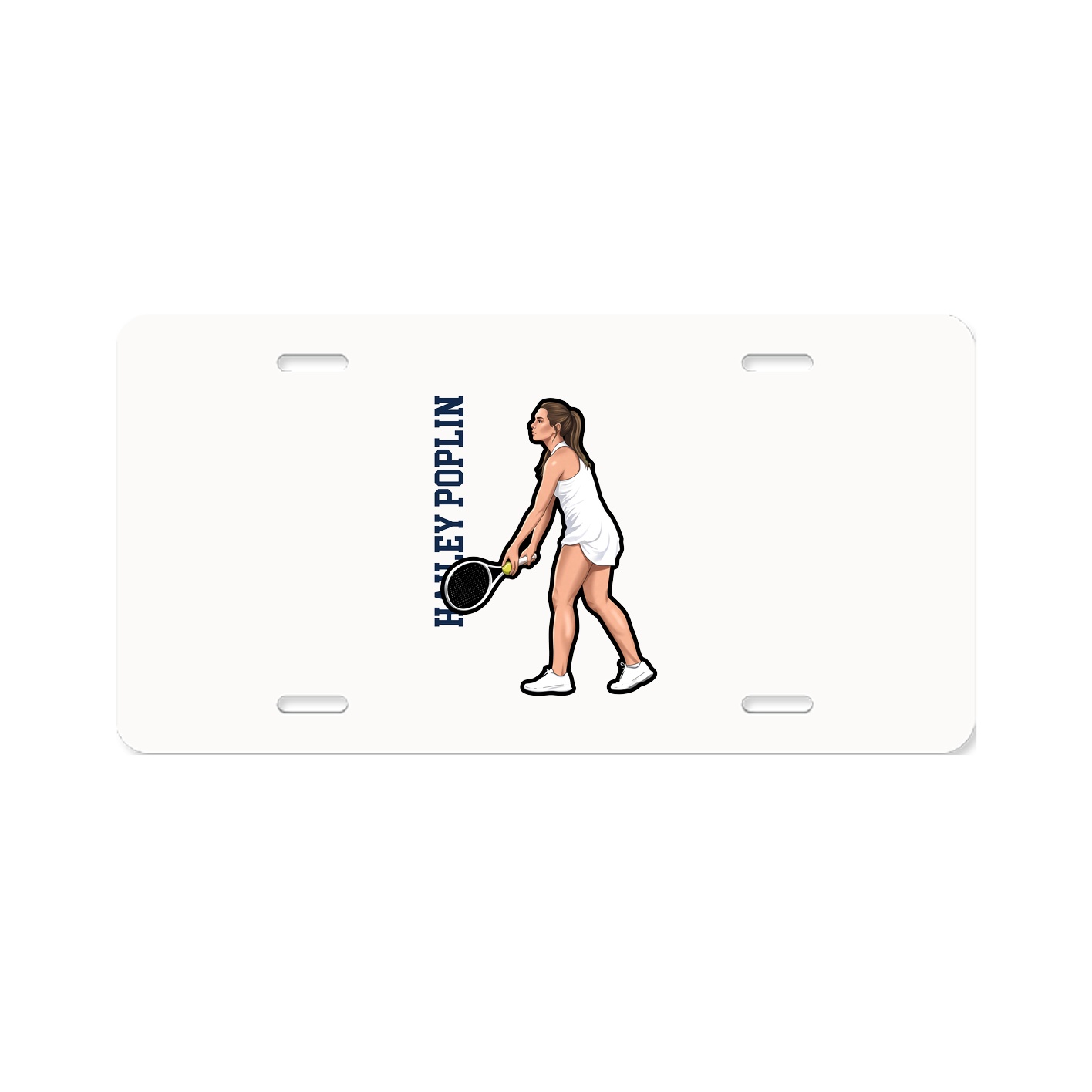 License Plate — Name Vertical in Classic