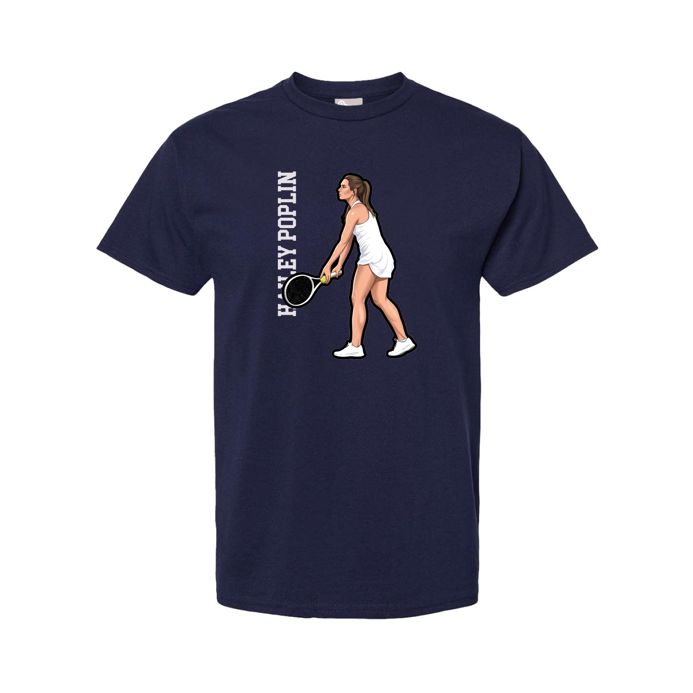 Tee — Name Vertical in Navy