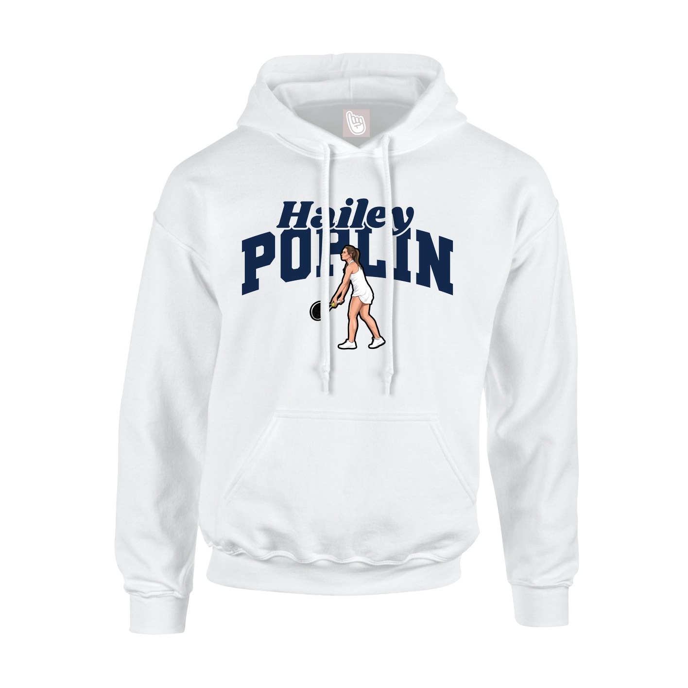 Hoodie — Signature Arch in White