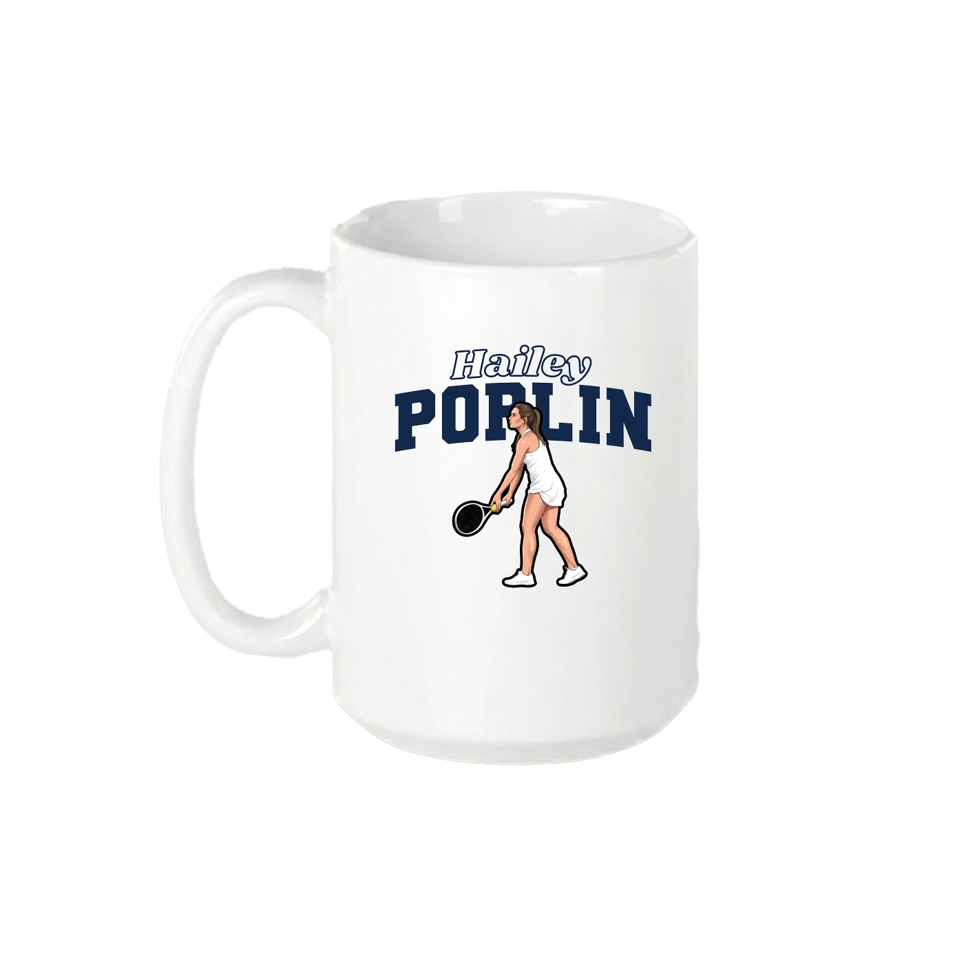15oz Coffee Mug — Name Arch in White