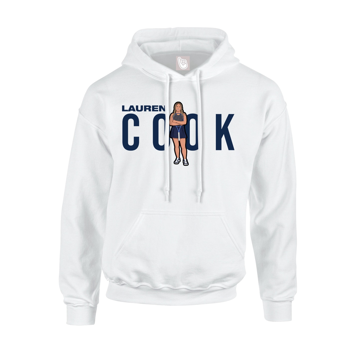 Youth Hoodie — Player Name in White