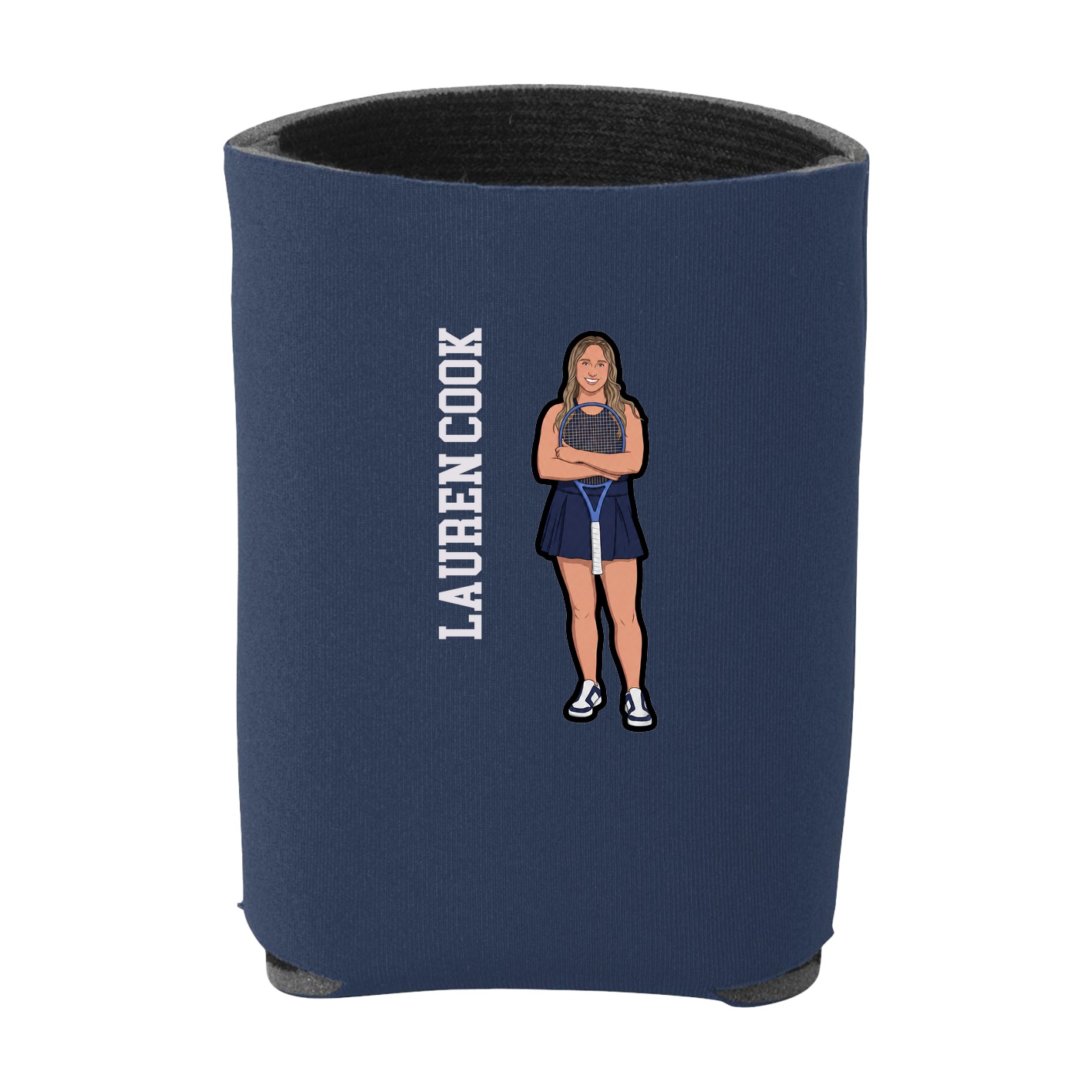 Can Holder — Name Vertical in Navy