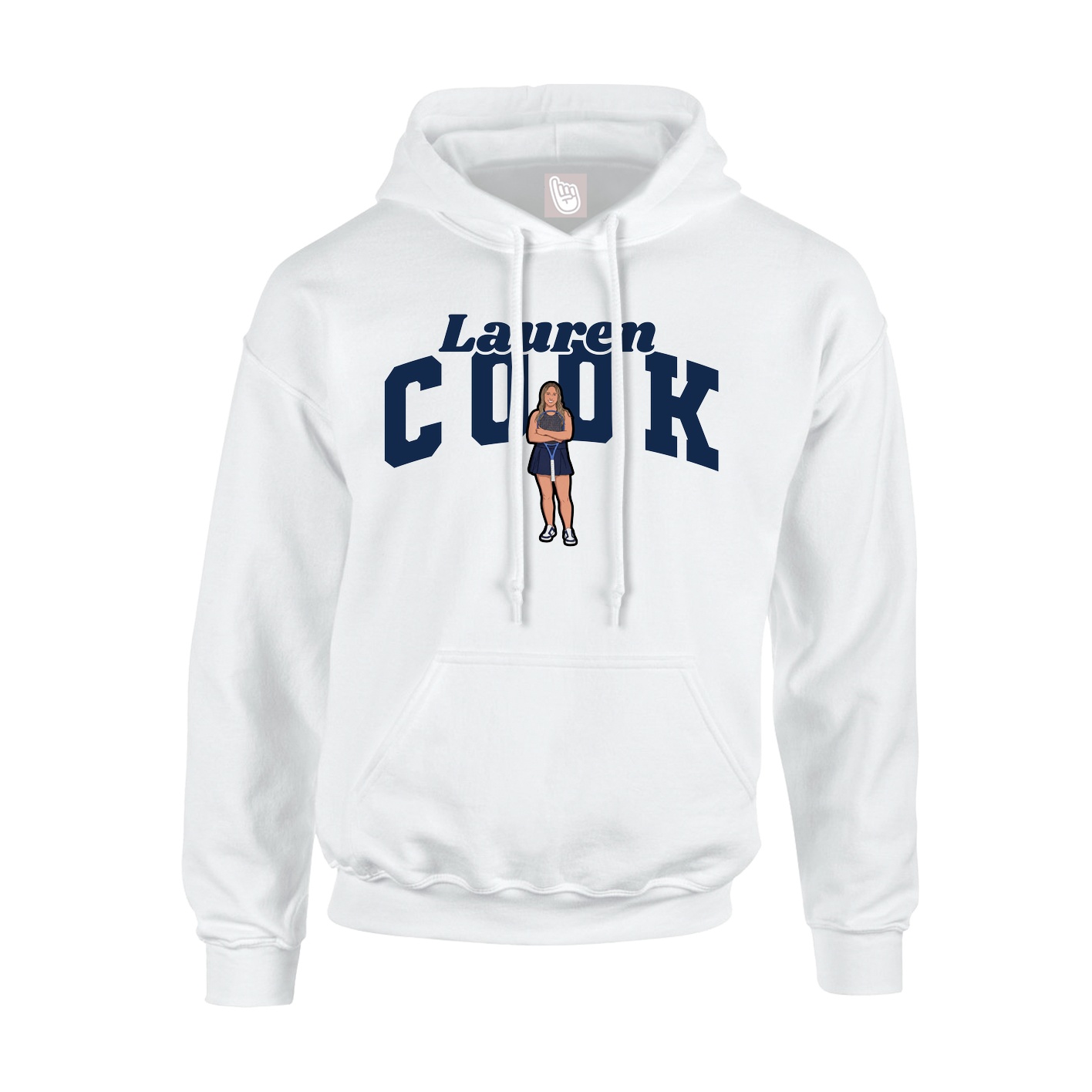 Youth Hoodie — Signature Arch in White