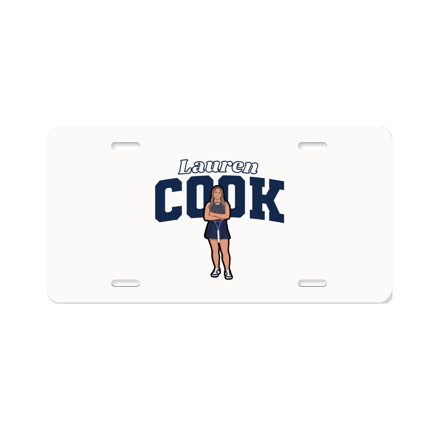 License Plate — Name Arch in Classic
