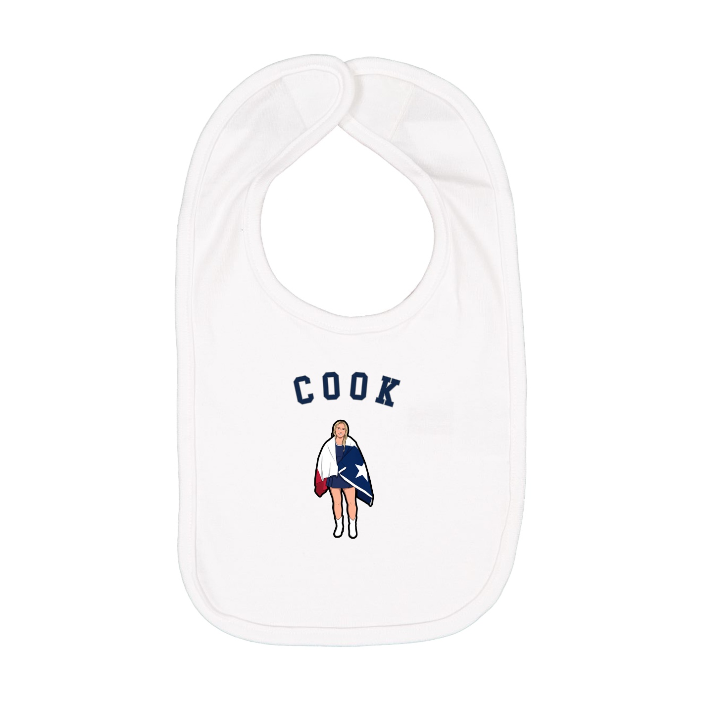 Infant Bib — Shirsey Arch in White