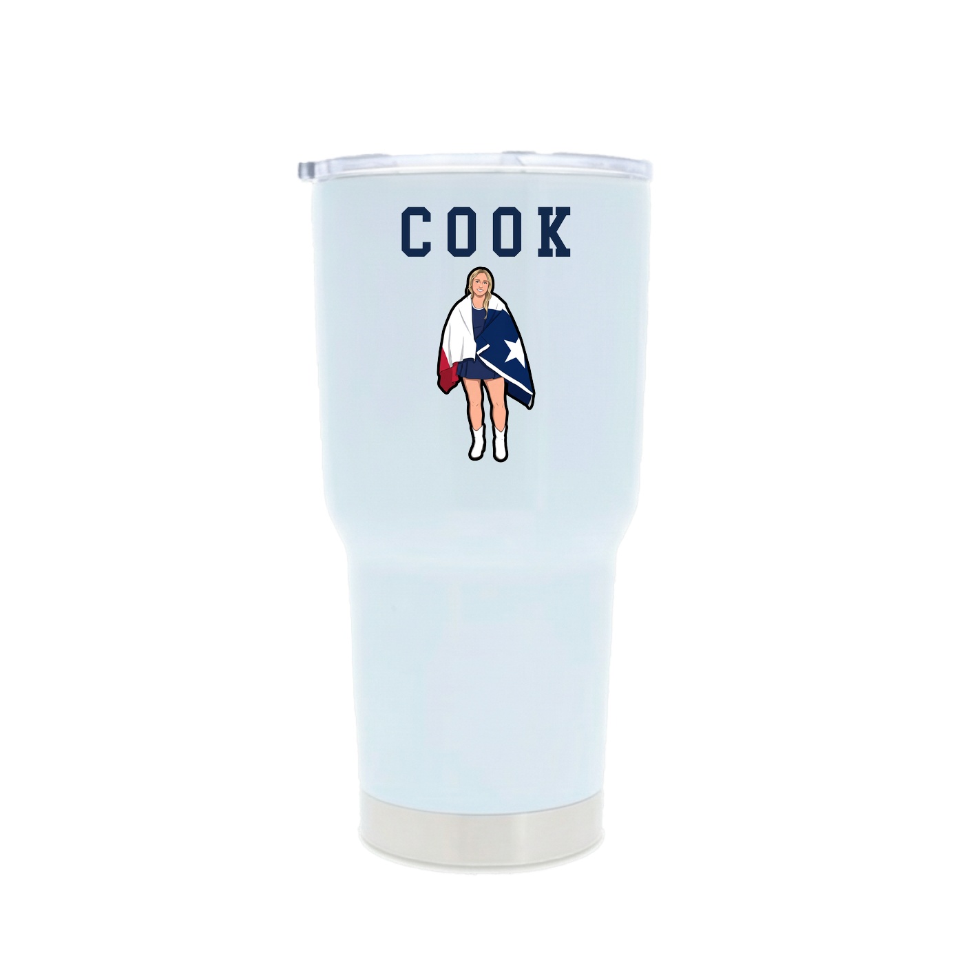 30oz Stainless Steel Tumbler — Shirsey in White
