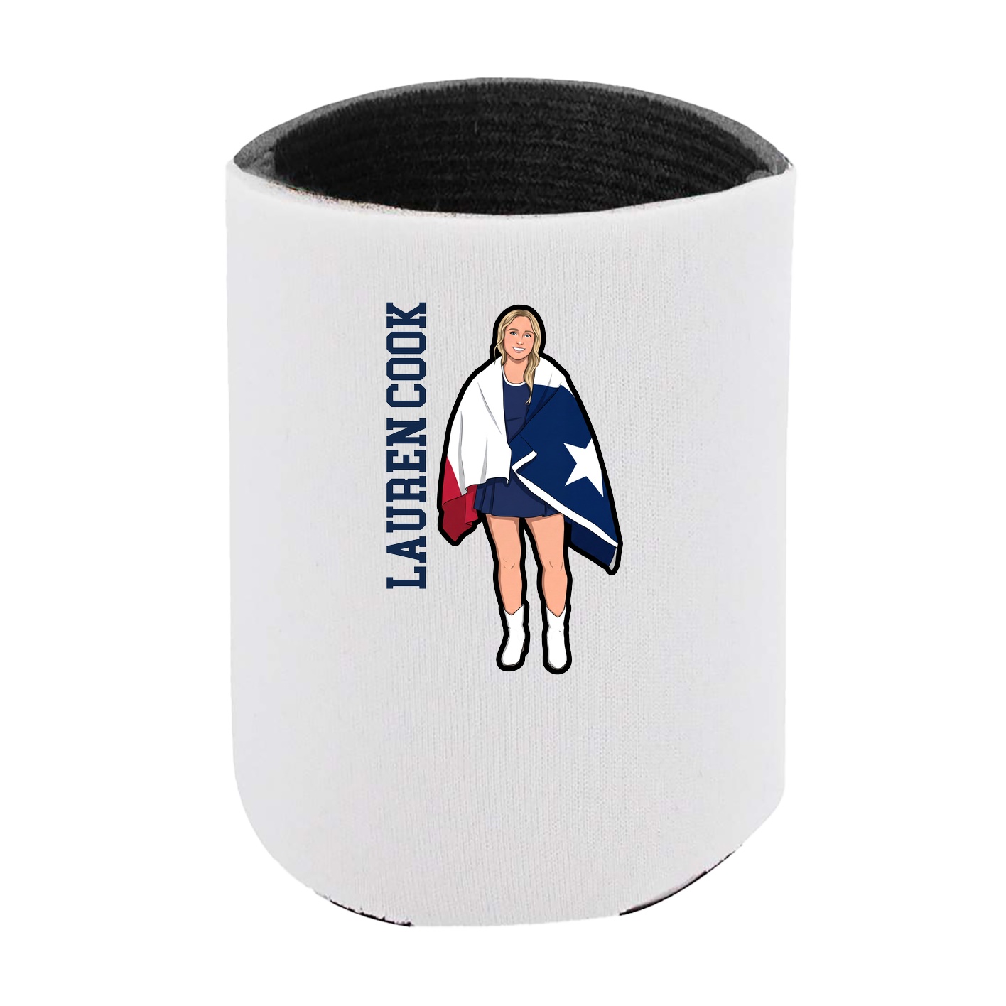 Can Holder — Name Vertical in White