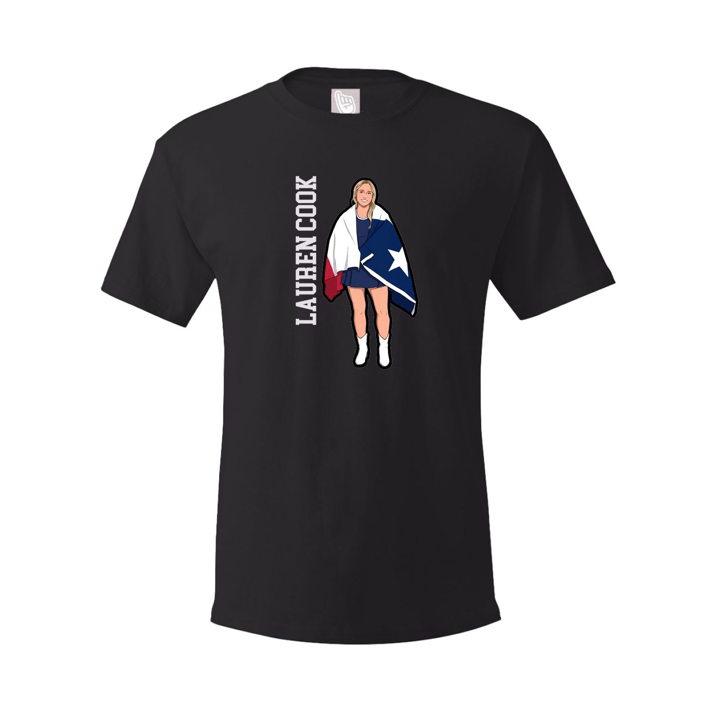 Tee — Name Vertical in Black