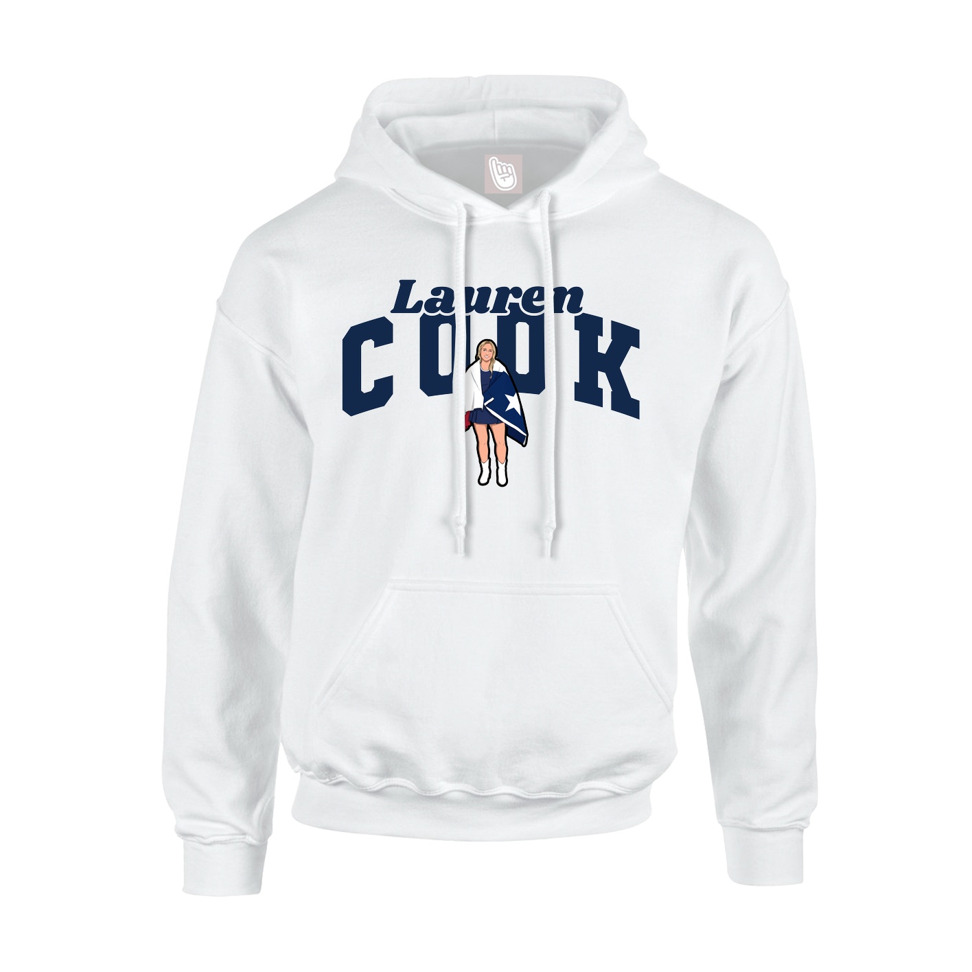 Hoodie — Signature Arch in White