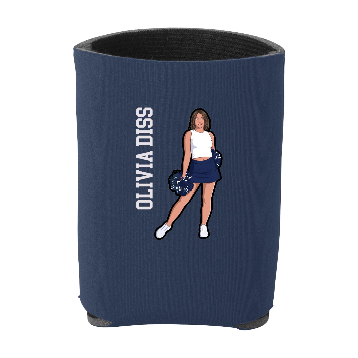 Can Holder — Name Vertical in Navy
