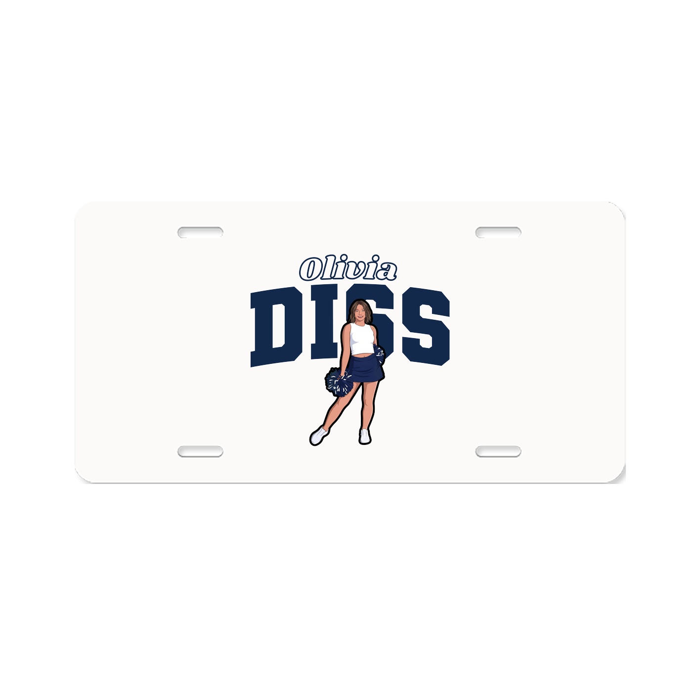 License Plate — Name Arch in Classic
