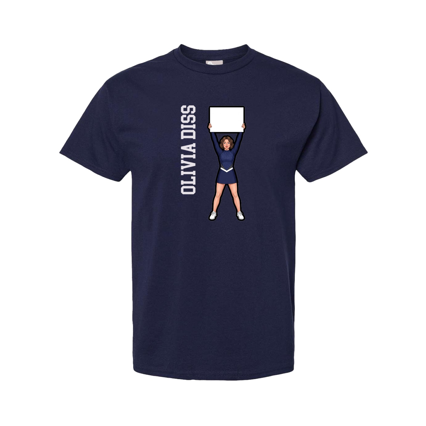 Youth Tee — Name Vertical in Navy