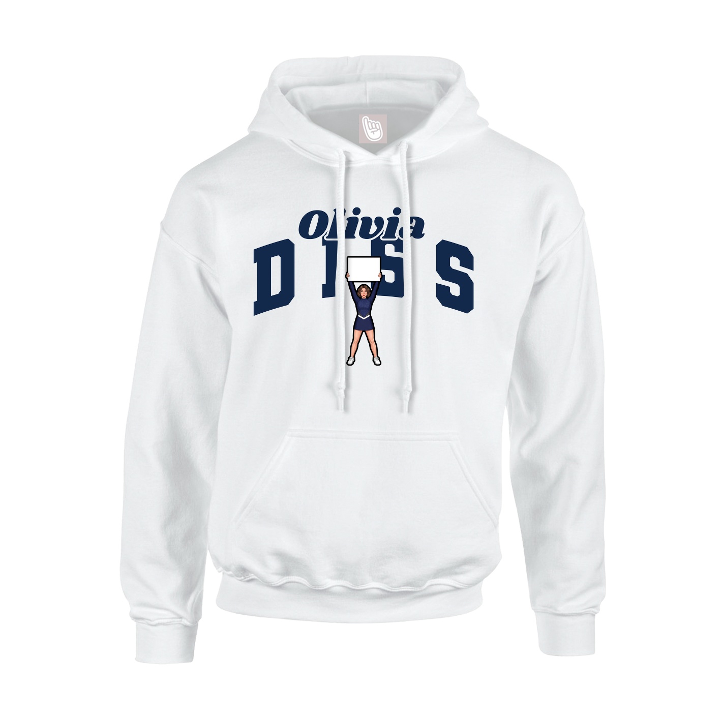 Hoodie — Signature Arch in White