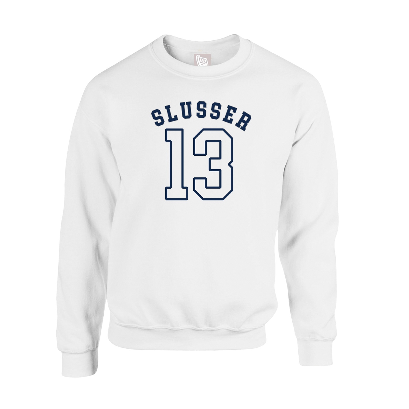 Fleece Crew — Shirsey Arch in White