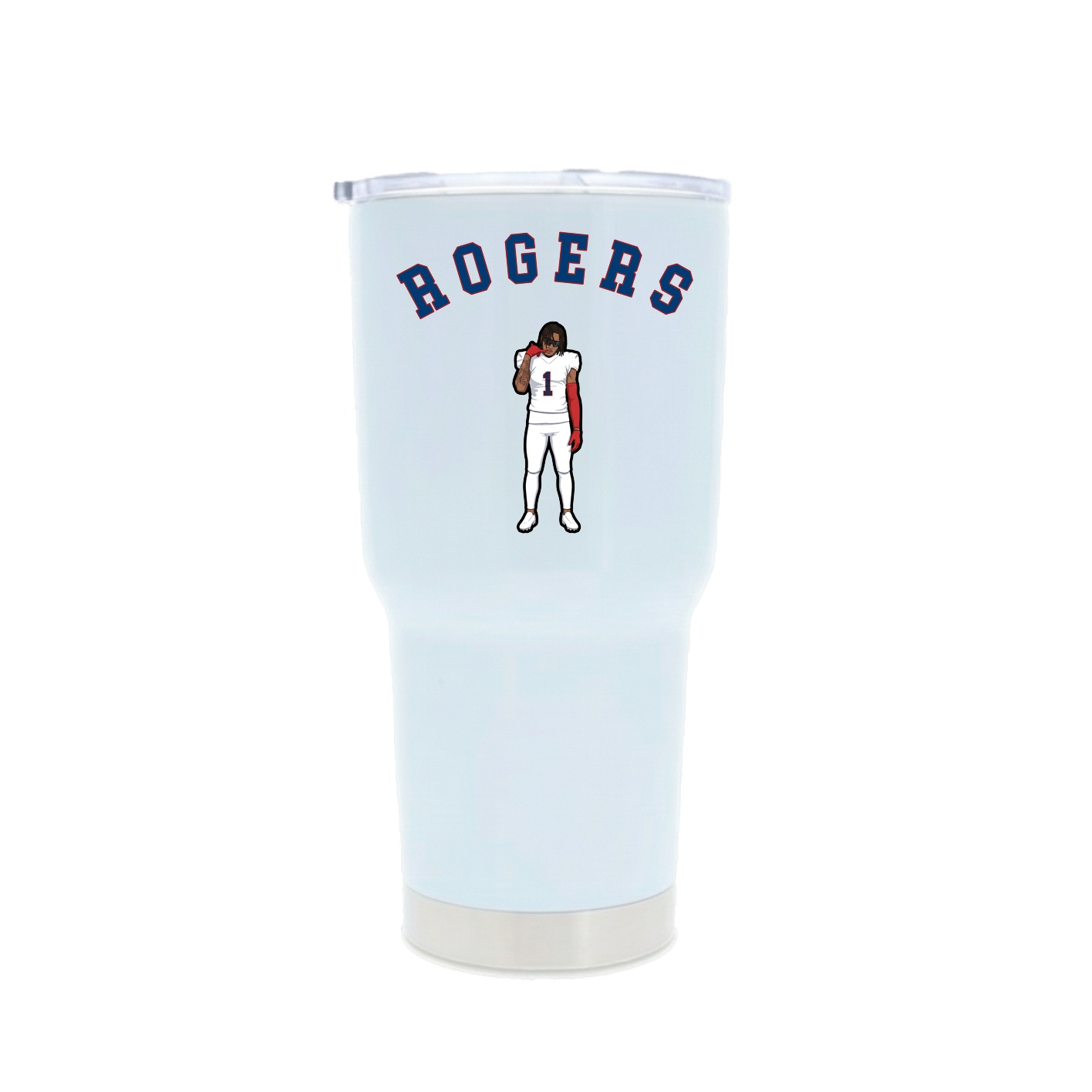 30oz Stainless Steel Tumbler — Shirsey Arch in White