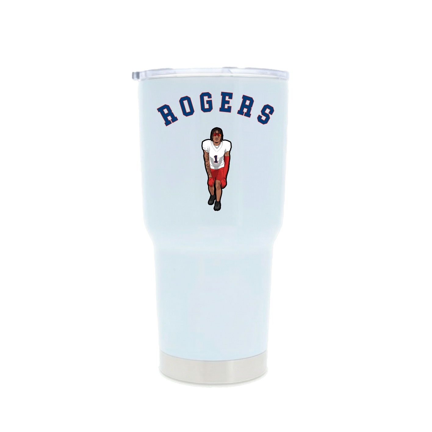 30oz Stainless Steel Tumbler — Shirsey Arch in White