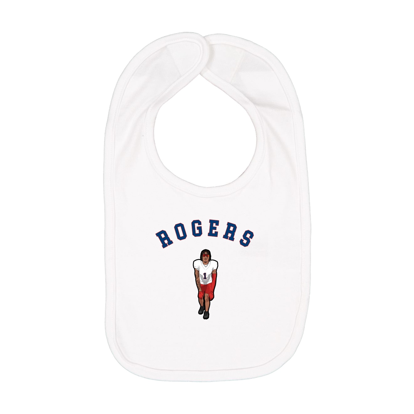 Infant Bib — Shirsey Arch in White