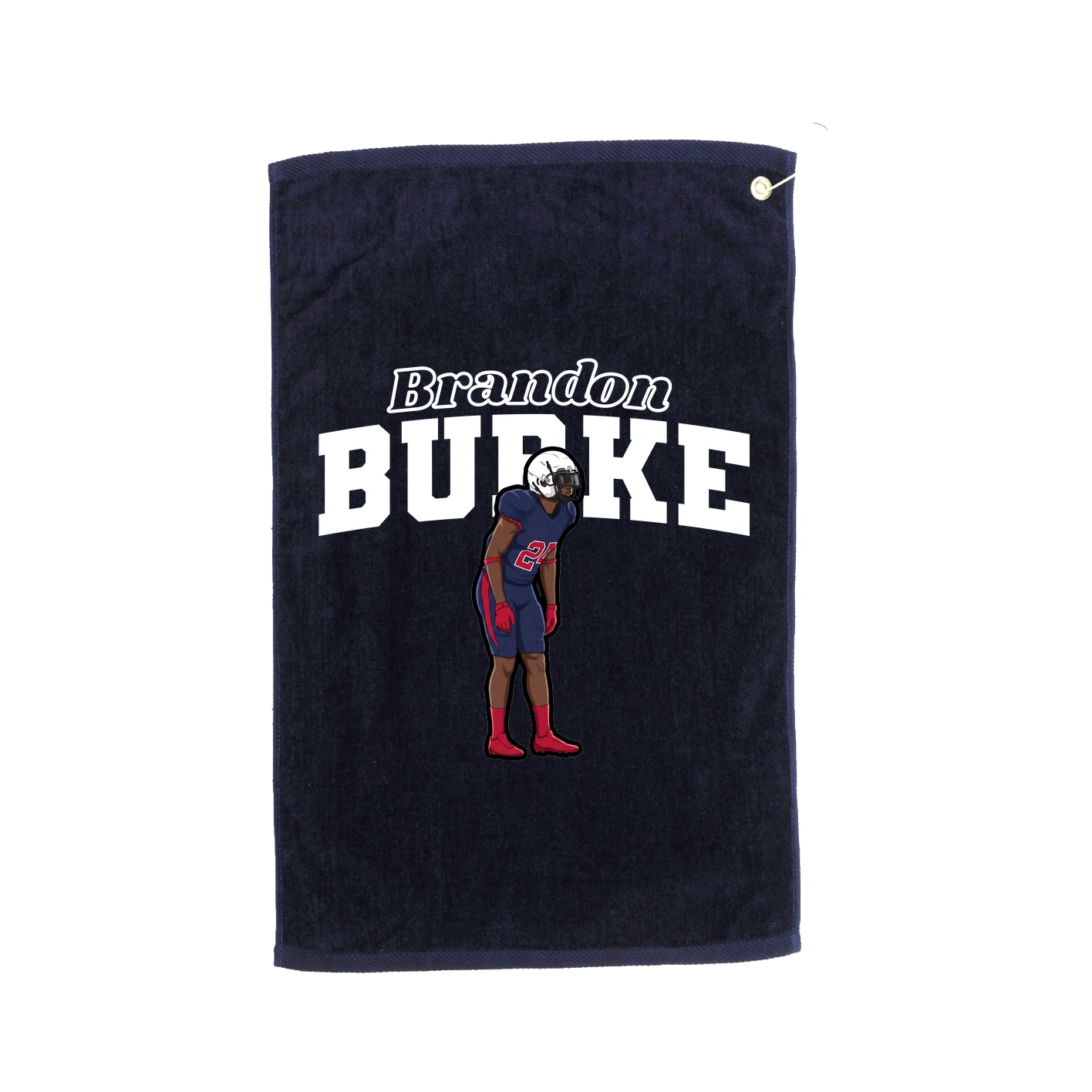 Golf Towel — Name Arch in Navy