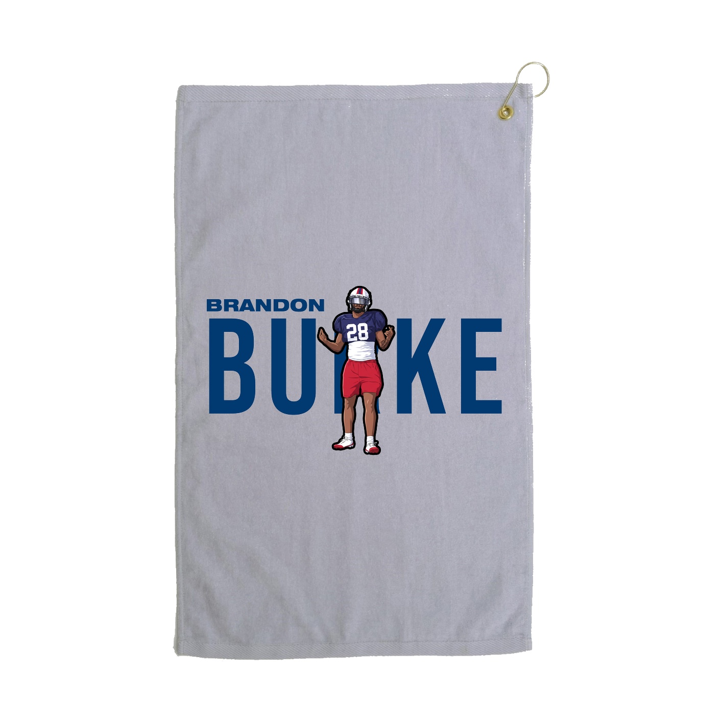 Golf Towel — Player Name in Grey