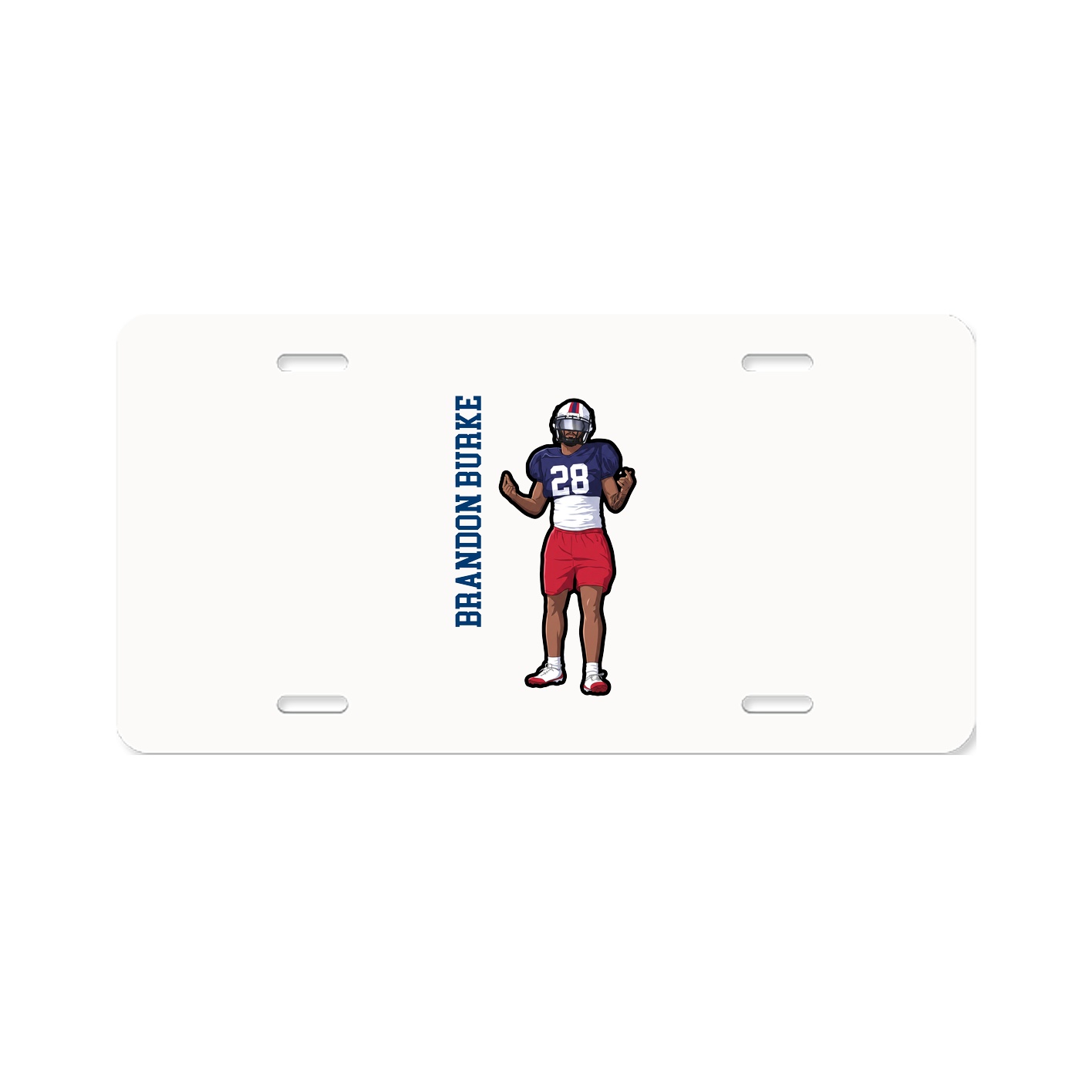 License Plate — Name Vertical in Classic