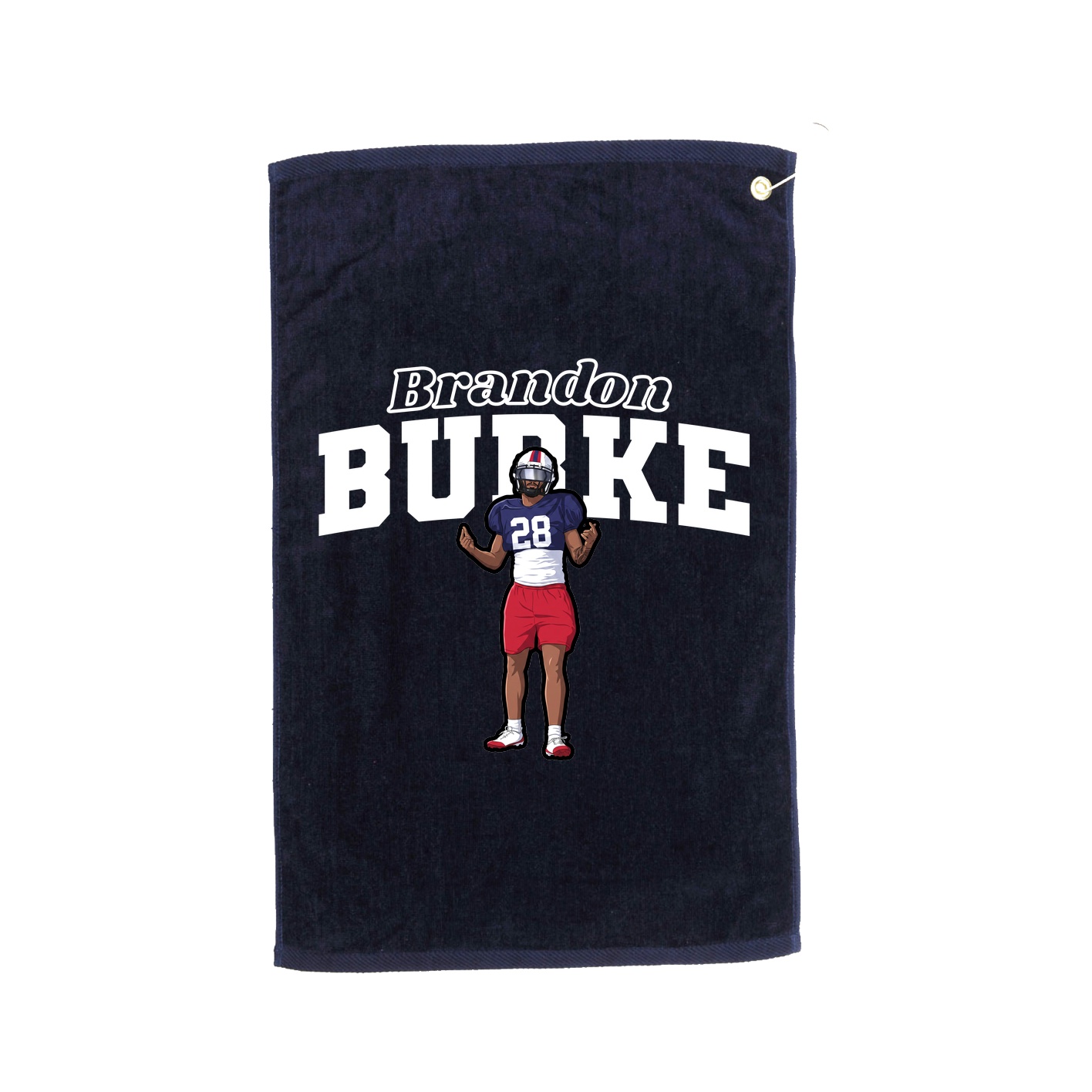 Golf Towel — Name Arch in Navy