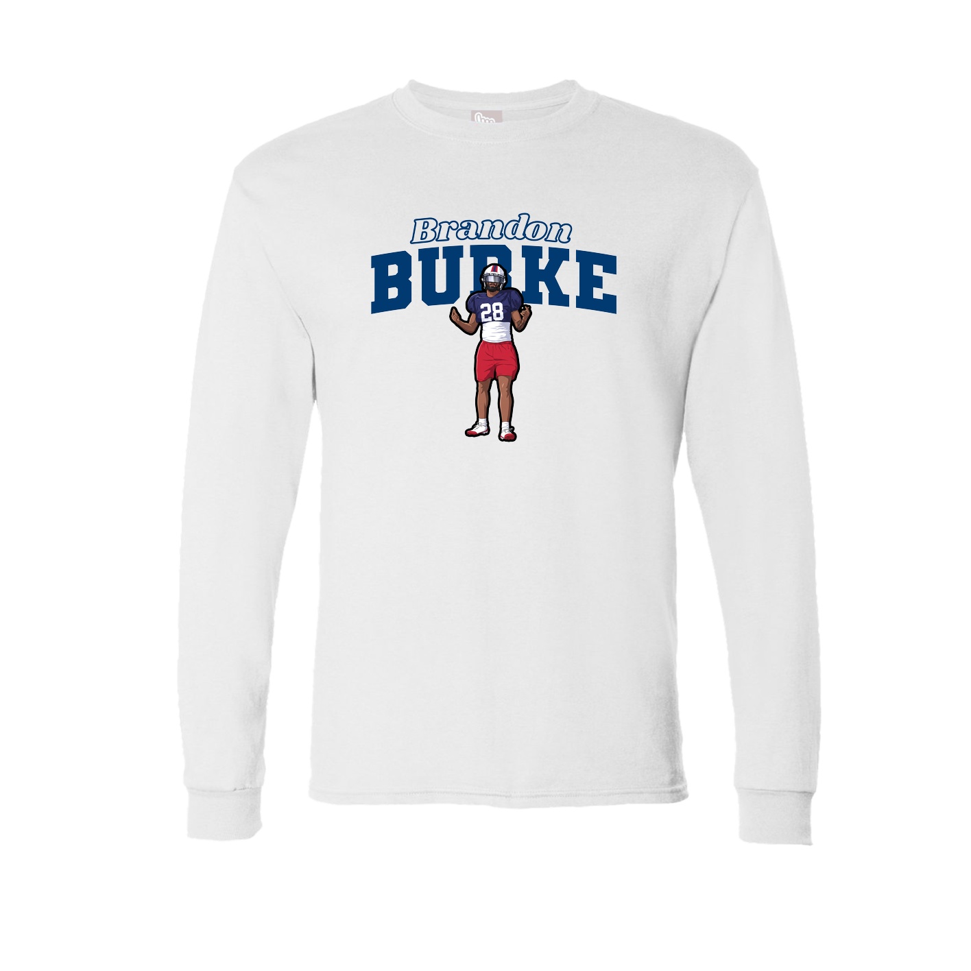Long Sleeve Tee — Name Arch in White