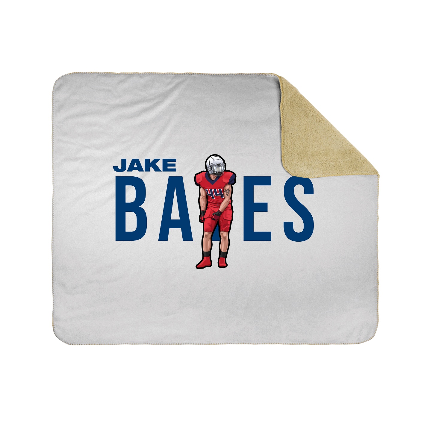 Throw Blanket — Player Name in White