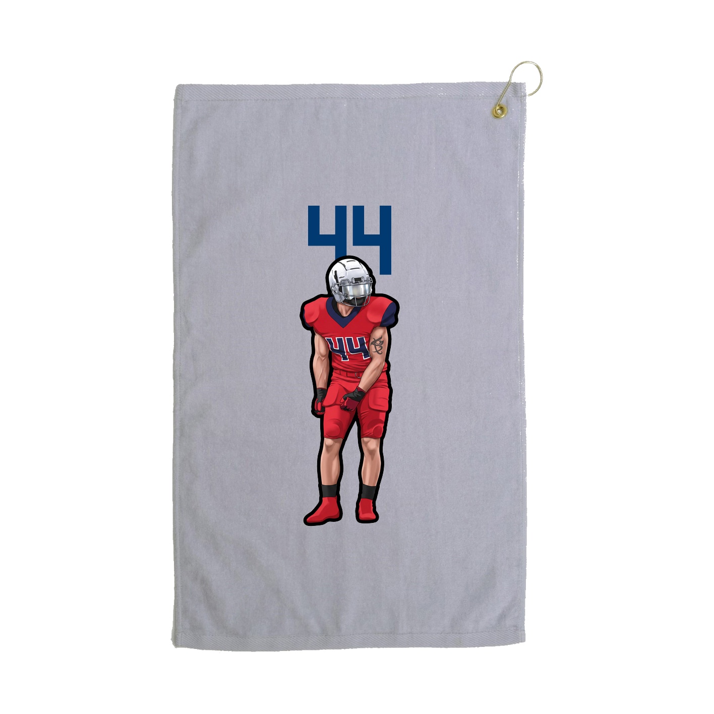 Golf Towel — Number Top in Grey