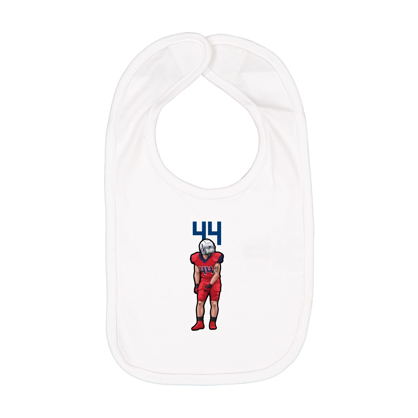 Infant Bib — Number Top in White