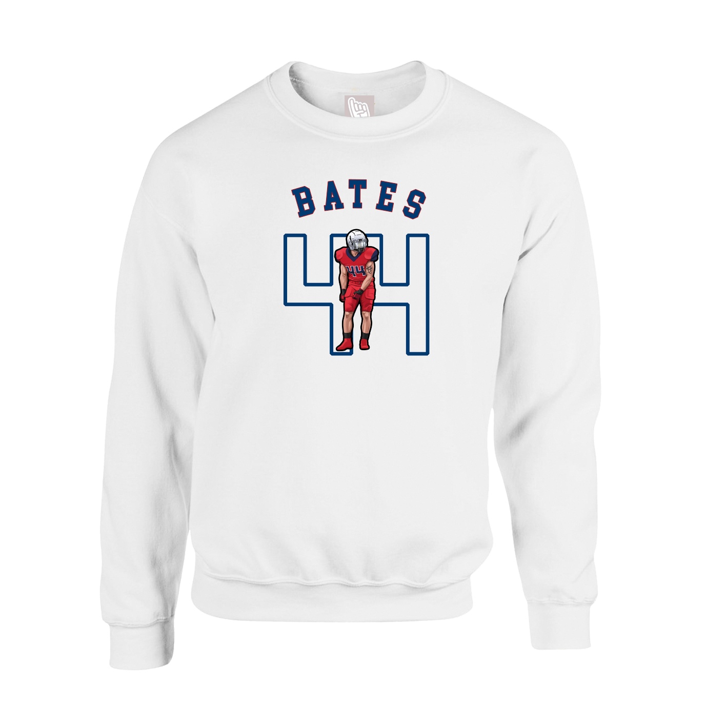 Fleece Crew — Shirsey Arch in White