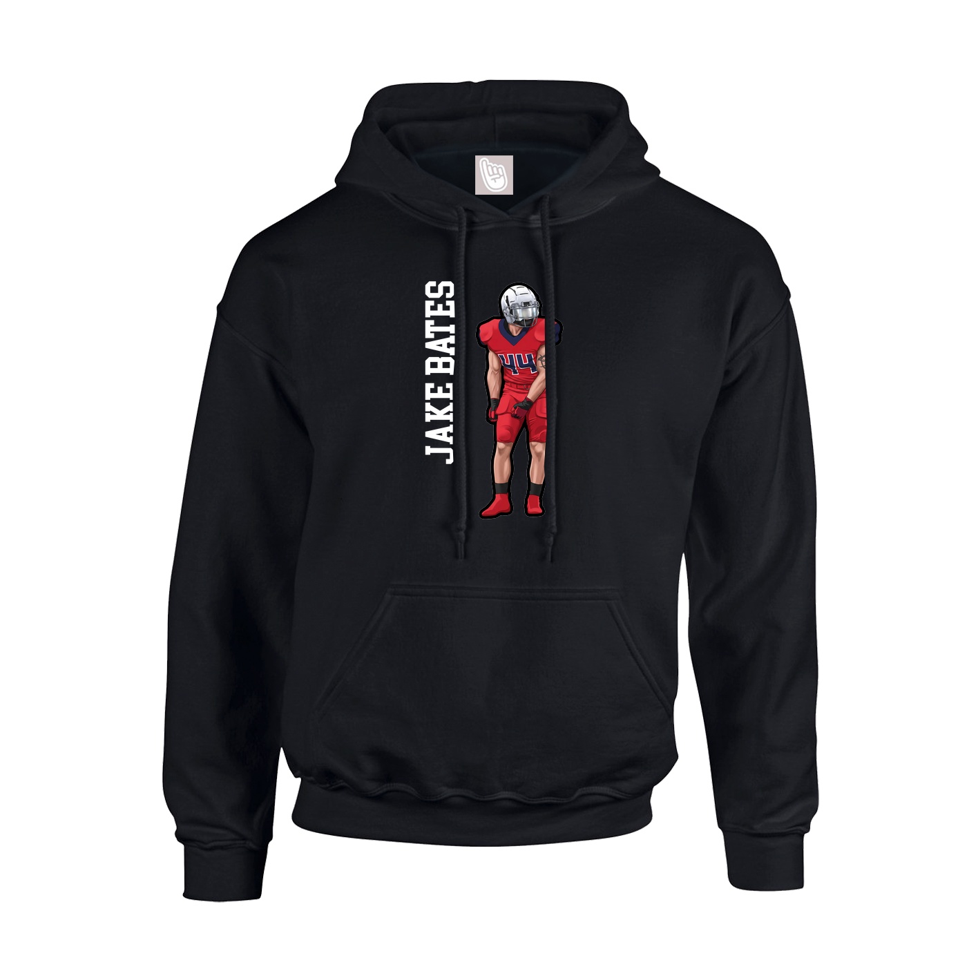 Hoodie — Name Vertical in Black