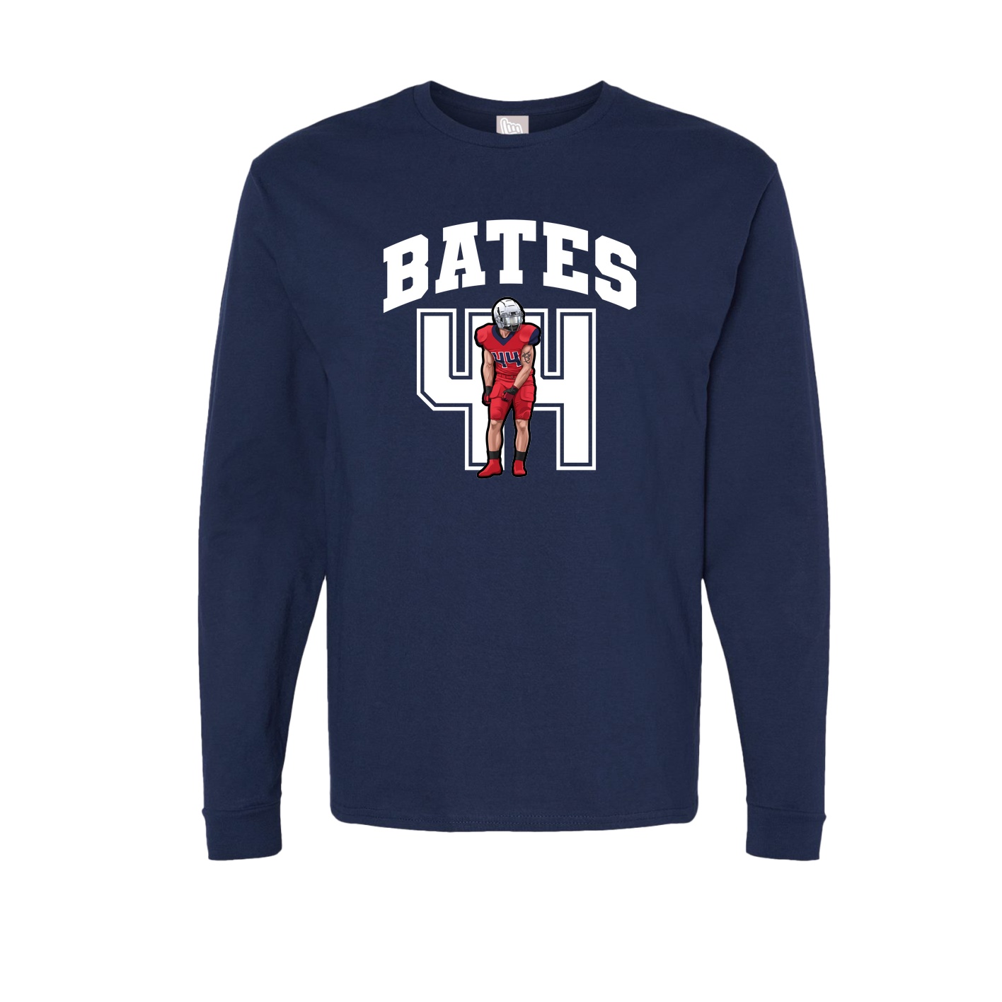 Long Sleeve Tee — Number in Navy