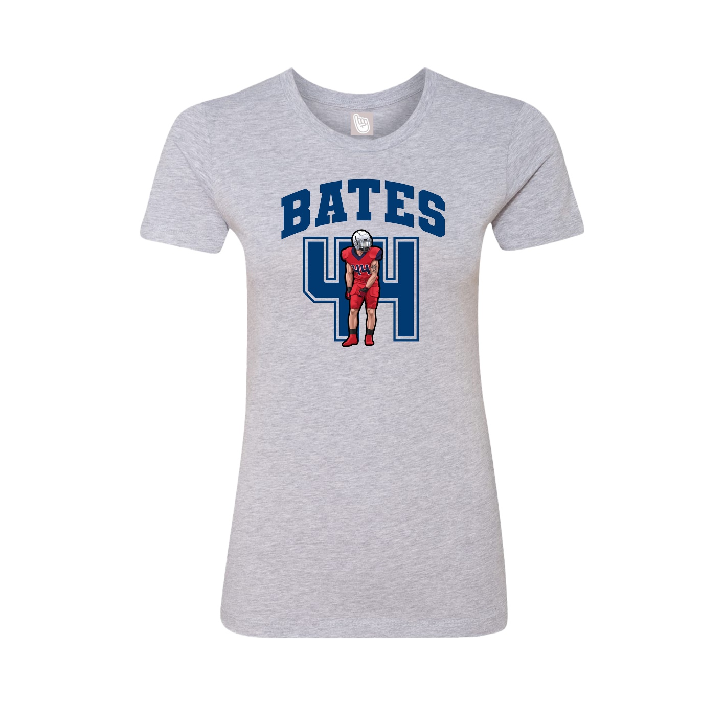 Fitted Women's Tee — Number in Grey
