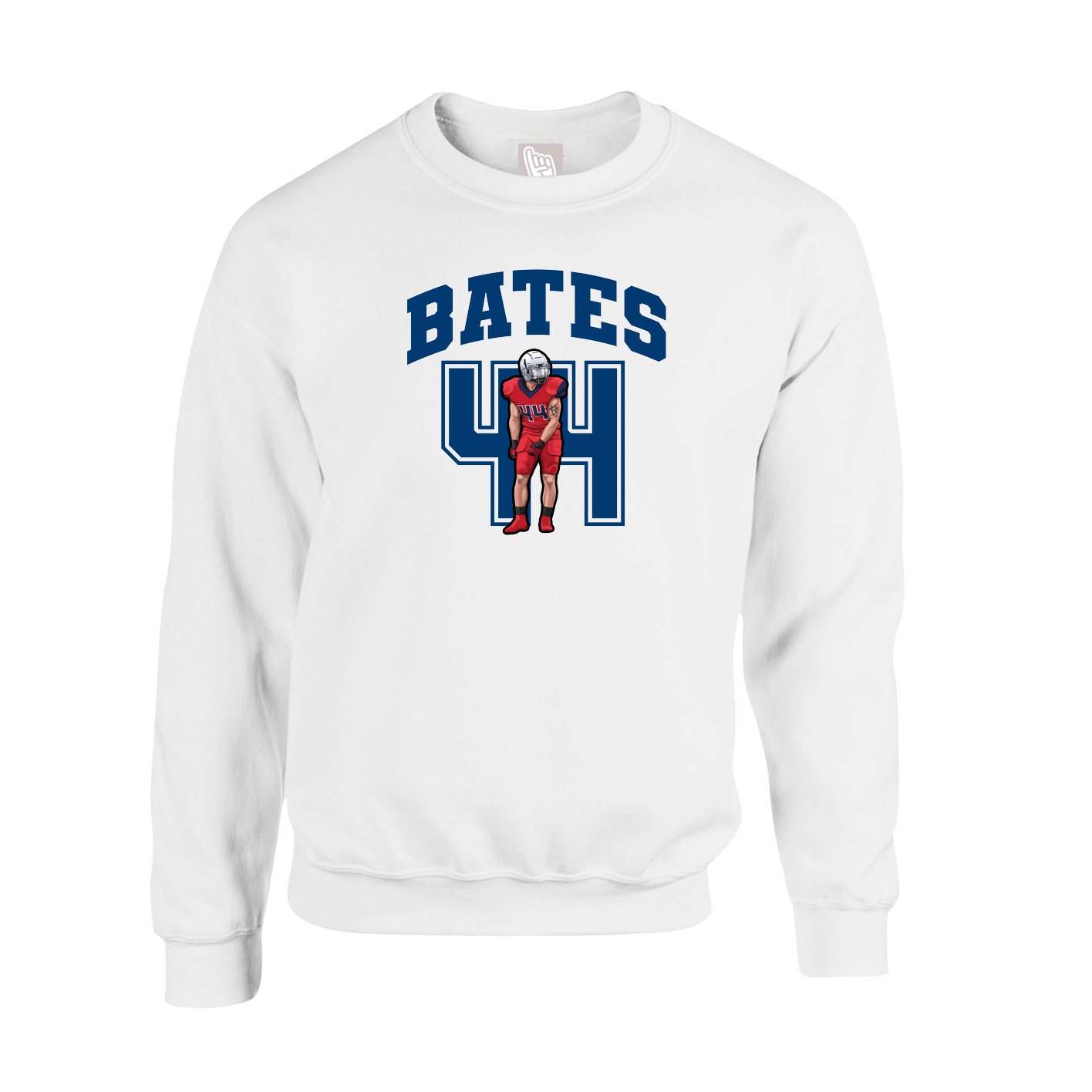 Fleece Crew — Number in White